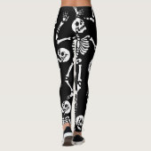 Skelet Dance Party: Halloween Naadloos Leggings (Achterkant)
