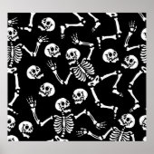 Skelet Dance Party: Halloween Naadloos Poster (Voorkant)