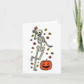 Skelet Dans Pompoen Halloween Kostuum Herfst Manne Kaart (Voorkant)