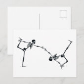 Skelet dansen Halloween Briefkaart (Voorkant / Achterkant)