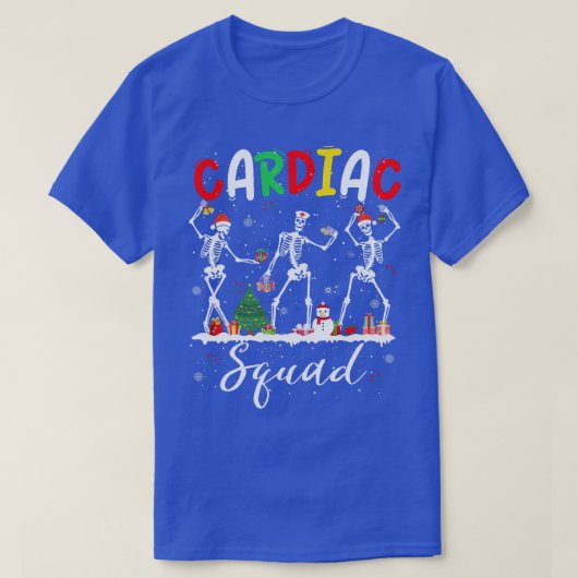Skelet Dansen Vrolijk Kerstmis diac verpleegkundig T-shirt (Design voorkant)