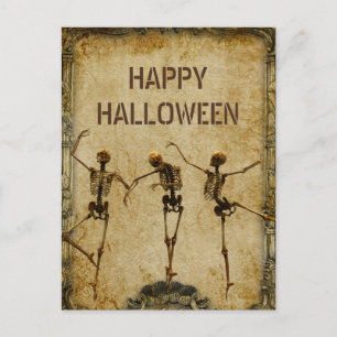  Skelet Dansend Happy Halloween Ballet Briefkaart