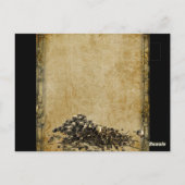 Skelet Dansend Happy Halloween Ballet Briefkaart (Achterkant)