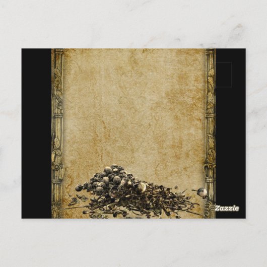  Skelet Dansend Happy Halloween Ballet Briefkaart (Achterkant)