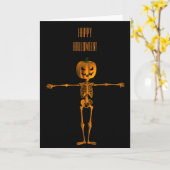 Skelet dansend tweede positie plat ballet kaart (Gele Bloem)