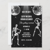 Skelet Dansfeest Disco Trouw Uitnodiging (Voorkant)