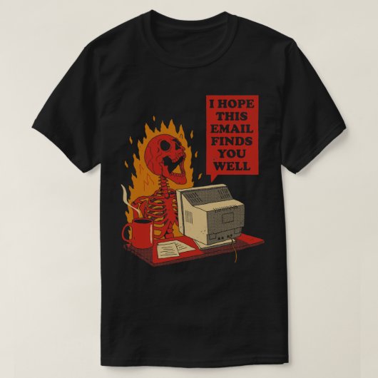 Skelet dat je post hebt t-shirt (Design voorkant)
