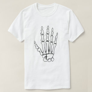 Skelet dat naar buiten komt t-shirt