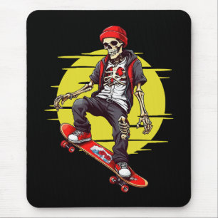 Skelet dat skateboardt muismat