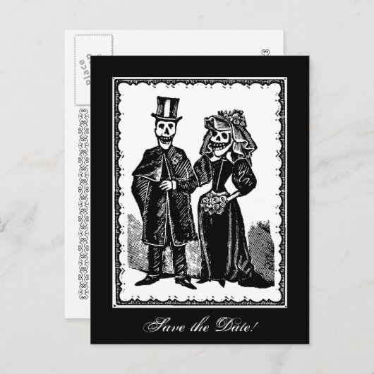 Skelet (datum opslaan) - Briefkaart (Voorkant / Achterkant)