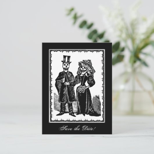 Skelet (datum opslaan) - Briefkaart (Staand voorkant)