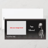 Skelet - de Kaart van de Foto van Halloween (Voorkant / Achterkant)