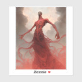 Skelet Demon Creature Dark Fantasy Horror Sticker (Vel)