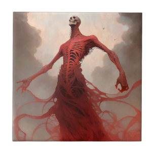Skelet Demon Creature Dark Fantasy Horror Tegeltje