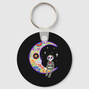 Skelet Dia De Los Muertos Skelet Uitvoering Sleutelhanger