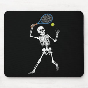 Skelet die van tennis houdt griezelige Halloween P Muismat