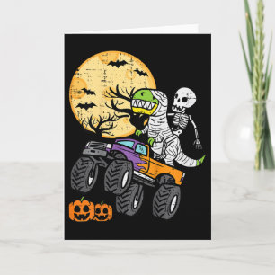 Skelet Dino Monster Truck Halloween Kostuum Peuter Kaart