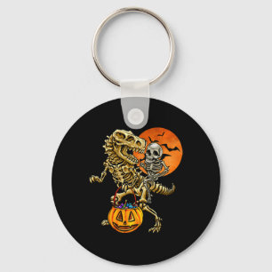 Skelet Dinosaurus Halloween Pompoen Voor Jongens K Sleutelhanger