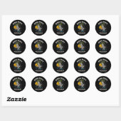 Skelet dj schedel zomer design illustratie ronde sticker (Vel)
