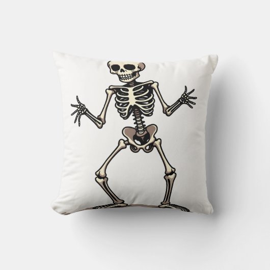 Skelet doet de Dab � Grappige Halloween dans-shirt Kussen (Voorkant)