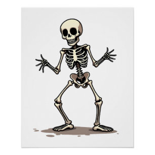 Skelet doet de Dab � Grappige Halloween Dans Shirt Perfect Poster