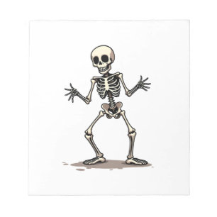 Skelet Doet de Dab � Grappige Halloween Dans T-Shi Notitieblok