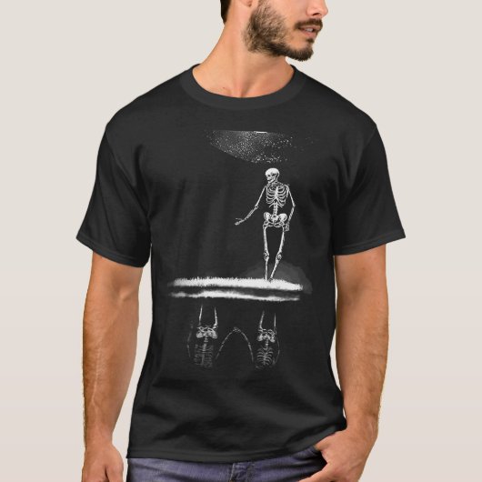 Skelet donker verdrietig meisje alt gothic t-shirt (Voorkant)