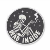 Skelet dood van binnen sticker (Voorkant)