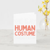 Skelet Drabbing Dance Halloween Kaart (Gele Bloem)