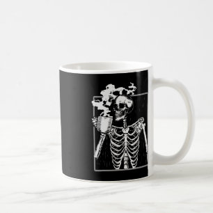 Skelet Drink Coffee Funny Skull Mannen Vrouwen Hal Koffiemok