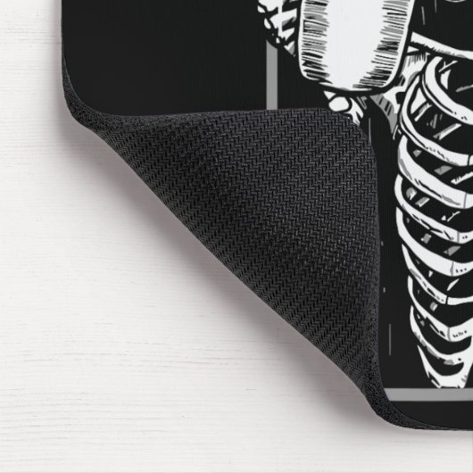 Skelet Drink Coffee Funny Skull Mannen Vrouwen Hal Muismat (Hoek)