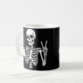 Skelet drink koffie koffiemok (Voorkant links)