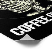 Skelet Drink koffie  Mannen Halloween Cos. Poster (Hoek)