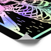 Skelet Drink Koffie Vrouwen Mannen Halloween Costu Poster (Hoek)