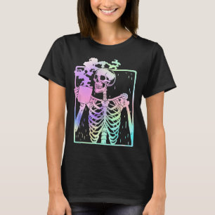 Skelet Drink Koffie Vrouwen mannen Halloween costu T-shirt