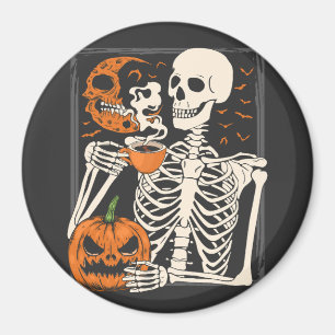 Skelet Drink koffieliefhebber Halloween Skull Cir Magneet