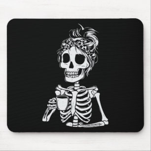 Skelet Drink Koffieschedel Grappige Halloween Wom Muismat
