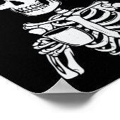 Skelet Drink Koffieschedel Grappige Halloween Wom Poster (Hoek)
