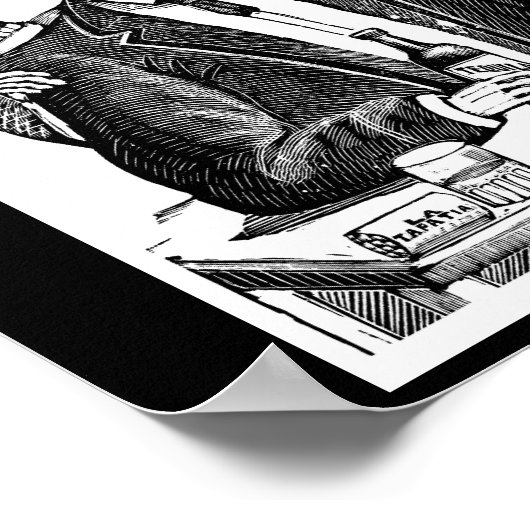 Skelet Drink Tequila en roken Poster (Hoek)