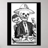 Skelet Drink Tequila en roken Poster (Voorkant)