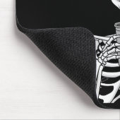 Skelet Drinkende Drank Monochroom Gotisch Hallo Muismat (Hoek)
