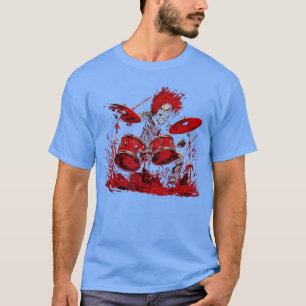 Skelet Drummer Man Rock And Roll Rock On Drumstel T-shirt