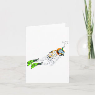 Skelet Duiken Halloween Pompoen Duiker Kaart