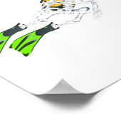 Skelet Duiken Halloween Pompoen Duiker Poster (Hoek)