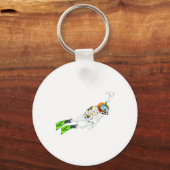 Skelet Duiken Halloween Pompoen Duiker Sleutelhanger (Voorkant)