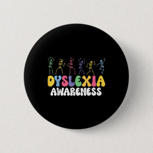 Skelet Dyslexie Bewustzijn Dyslexie Geestelijke ge Ronde Button 5,7 Cm