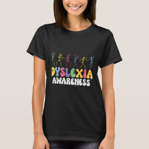 Skelet Dyslexie Bewustzijn Dyslexie Geestelijke ge T-shirt