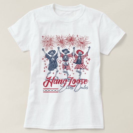 Skelet EDS Hang Loose Awareness 4 juli T-shirt (Design voorkant)