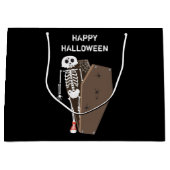 Skelet- en Coffin Halloween-ontwerp Groot Cadeauzakje (Voorkant)