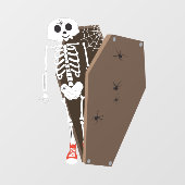 Skelet- en Coffin Halloween-ontwerp Raamsticker (Vel)